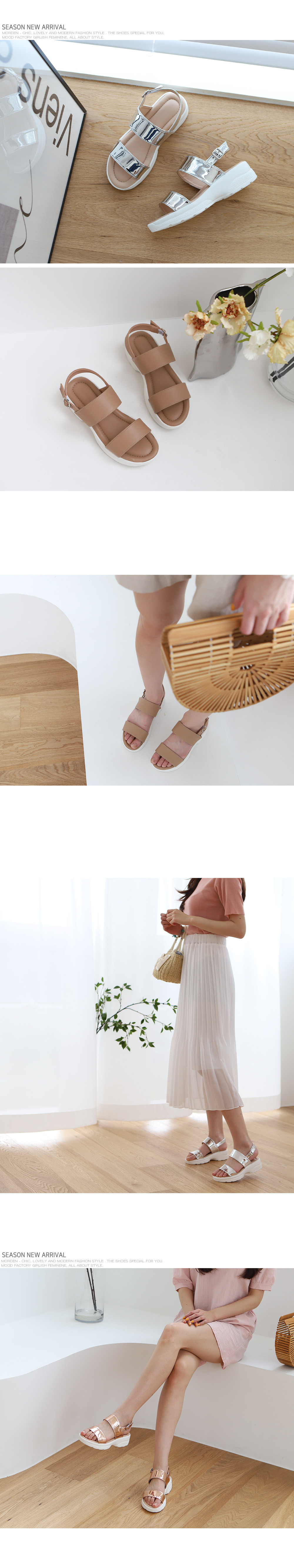 [Handmade] Casual Strap Platform Sandals-Holiholic